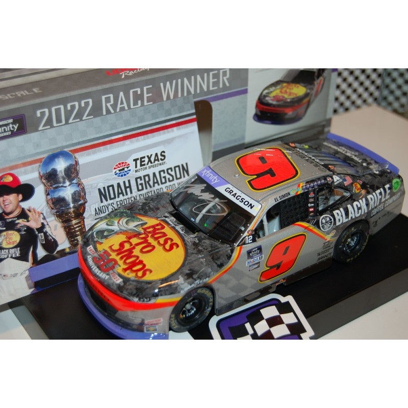 9 Noah Gragson Bass Pro Shops / TrueTimber / Black Rifle Coffee Company Texas 9/24 Win, XFINITY 2022 AUTOGRAPHIER