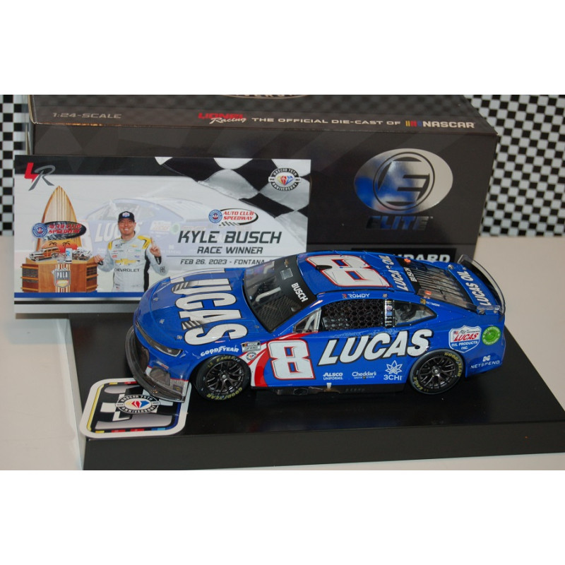 8 Kyle Busch, Lucas Oil, Auto Club 2/26 Race Win, 1/24 CUP 2023 ELITE