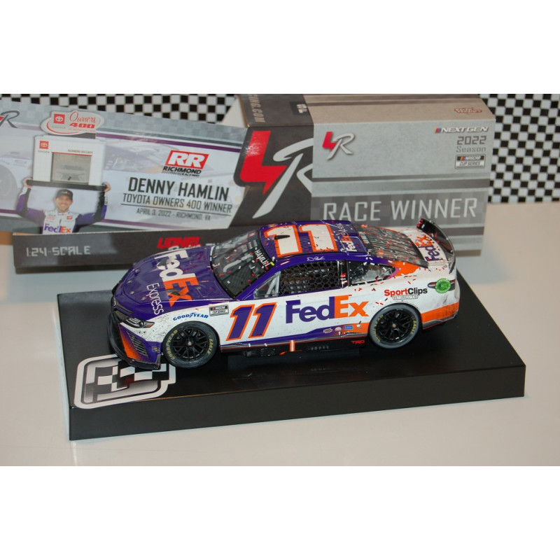 copy of 11 Denny Hamlin, FedEx Express Richmond 4/3 Win, CUP 2022 ELITE 1/24