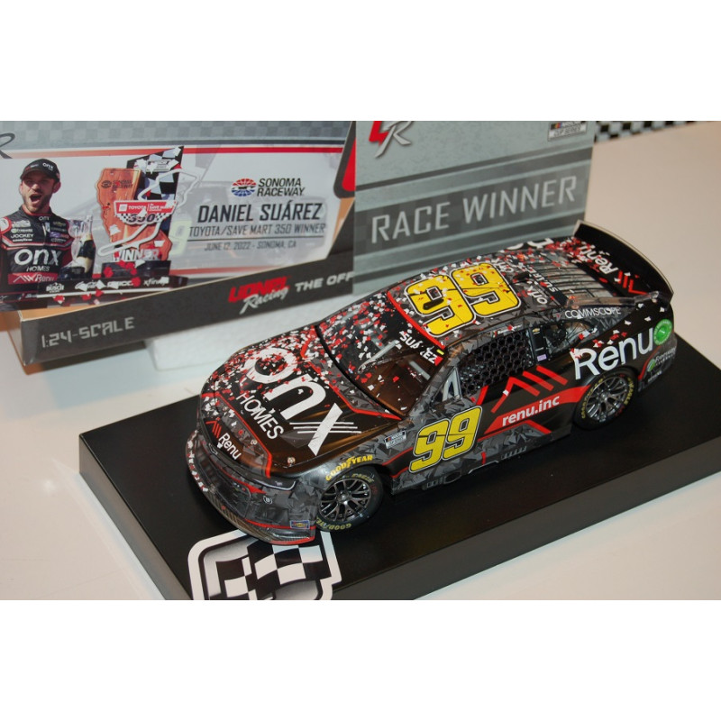 99 Daniel Suarez, Onx Home / Renu, Sonoma 6/12 First Win, CUP 2022 HO