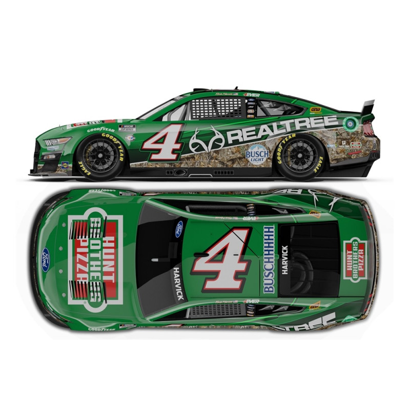 4 Kevin Harvick, Hunt Brothers Pizza / Realtree Green, - FOIL NUMBER, 1/24 CUP 2023 HO COLOR CHROME