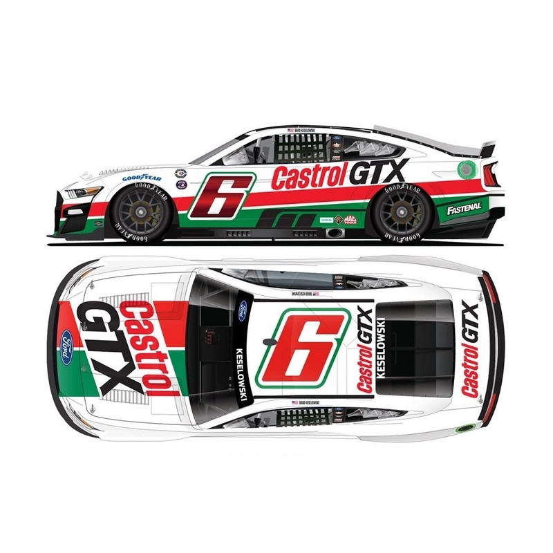 6 Brad Keselowski, Castrol, Darlington Throwback, - FOIL NUMBER, 1/24 CUP 2023 ELITE