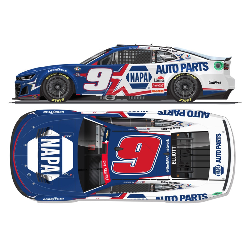 9 Chase Elliott, NAPA Patriotic, 1/24 CUP 2023 HO