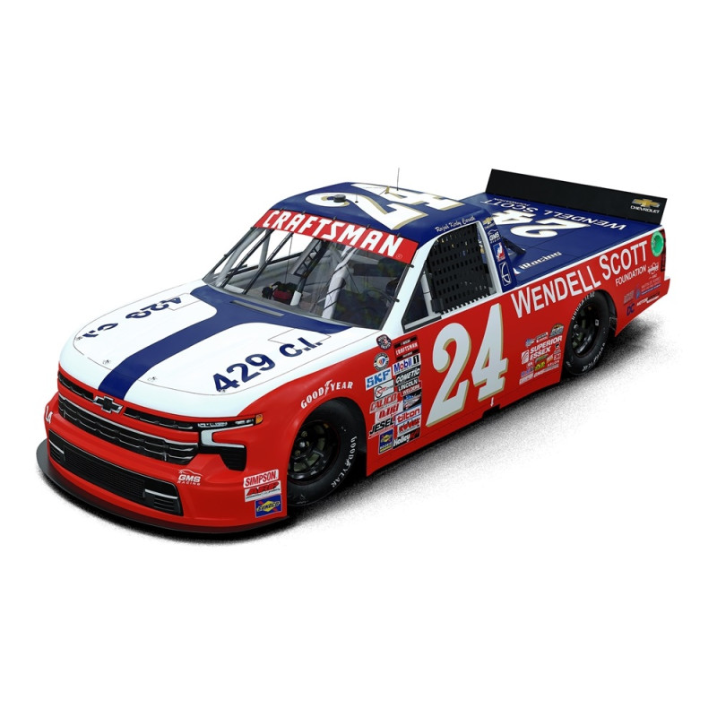 * DNP * 24 Rajah Caruth, Wendell Scott Foundation, Darlington Throwback,1/24 TRUCK 2023